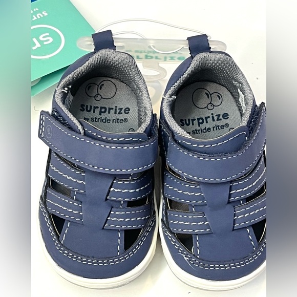 Stride Rite *2 Pairs* Baby Shoes Set - Blue Pair NWT & Gray Pair Preloved Size 3 - Picture 2 of 16